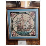 Mary Rose embroidery picture - 21x21 Mary Rose embroidery picture - 21x21