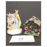 Music boxes - Bunnies / birdhouse - work Music boxes - Bunnies / birdhouse - work