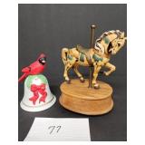 Music boxes - Cardinal/ Carousel horse - work Music boxes - Cardinal/ Carousel horse - work