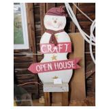 Wooden snowman decor - 62x33 Wooden snowman decor - 62x33