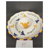 WV mountaineer chip and dip platter WV mountaineer chip and dip platter