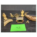 Japanese Seven Lucky God's Figurines - 3' - 1900s Japanese Seven Lucky God's Figurines - 3' - 1900s