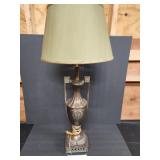 Antique Urn shaped Brass lamp - Heavy - 34' Antique Urn shaped Brass lamp - Heavy - 34'
