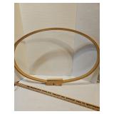 embroidery hoop and yard stick