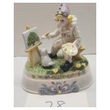 Schmidt music box w/ rotating cat