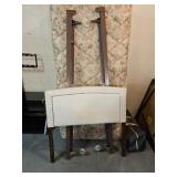 Vintage white vinyl headboard, bed rails,