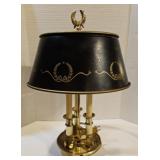 Vintage Bouillotte Black and Gold Toleware Desk