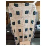 Crochet afghan and pillow