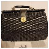 Vintage vinyl weave purse