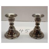 Van gogh plaque silver? Candlesticks 4'