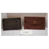 Military leather envelope pouch and old
