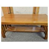 Early solid wood coffee table