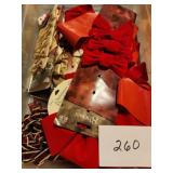 Bin of Christmas bows