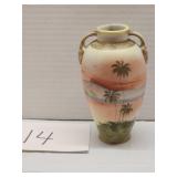 Nippon hand painted vase  - 5'