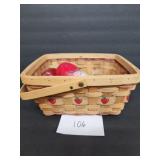 Apple basket with artificial apples