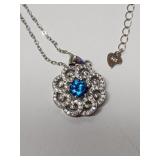 .925 sterling necklace - Caribbean Cz w/White