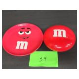 M&Ms plate and container