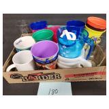 Box lot of cups