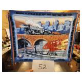 Lionel train lap quilt