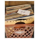 Crate of albums