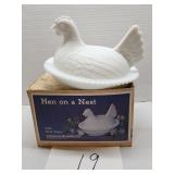 Hen on a nest - 7" with box