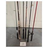 Fishing pole and rods lot