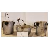 Vintage Tin Pot & Coffee Pot Vintage Tin Pot & Coffee Pot