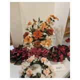 Artificial flower arrangements