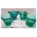 Ultramarine swirl  cups 4 pc