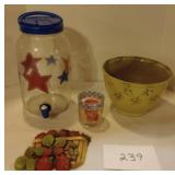 Miscellaneous decor and tea jar Miscellaneous decor and tea jar