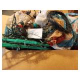 Box of Christmas lights and Garland Box of Christmas lights and Garland