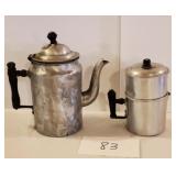 Vintage Tin Coffee Pots Vintage Tin Coffee Pots
