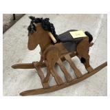 VINTAGE WOODEN ROCKING HORSE