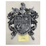 SHIELD MEDIAEVAL WALL DECOR METAL ART 18x22