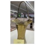 VINTAGE 20" BRASS FLOWER POT