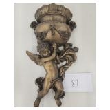 Retro cherub wall planter - 15"