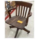 VINTAGE WOODEN ROLLING CHAIR