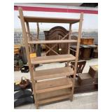 6 TIER SOLID WOOD BOOKSHELF: 36x14x71