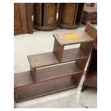 WOODEN SHELVING UNIT; 34x8x35