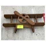 AIRPLANE HANGING SHELF; WOODEN; 34x5x17