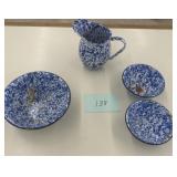 Cobalt Blue Enamelware Serving Dishes