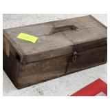 WOODEN CHEST; 32x13x11