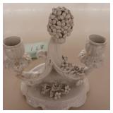 White porcelain Italian Ceramic candle holder *