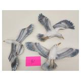 Seagull wall decor - 3 pieces