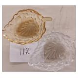 Vintage  Anchor Hocking glass bubble leaves