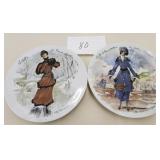 Porcelain de Limoges France Signed plates