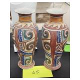 Vintage sandstone artisan vases