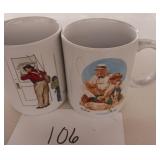 Vintage1987 Norman Rockwell Museum mugs (2)