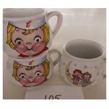 Vintage Campbells Kids Soup Mugs (3)