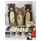 MIXED CHRISTMAS DECOR; REINDEER & MORE